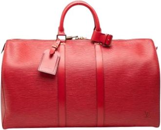 Louis Vuitton Pre-owned Keepall 45 - unisex - Vintage Weekendtas - Rood - ONE Size - Leer - Vintage