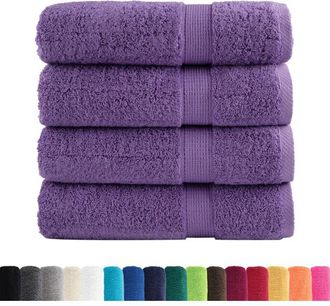 vidaXL Toallas De Ducha Solund 4 Unidades Morado 70x140 Cm 600 Gsm Vidaxl
