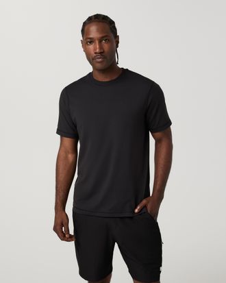 Vuori Clothing Short Sleeve Ponto Performance T-Shirt | Solid Black | Medium