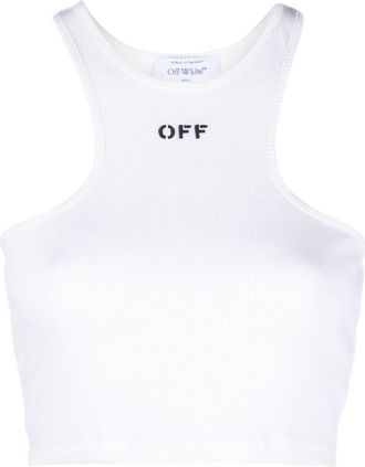 Off-white White Logo Cropped Top