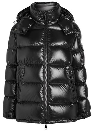 Moncler Maire Quilted Hooded Shell Jacket - Black - 5 (UK 18 / Xxl)