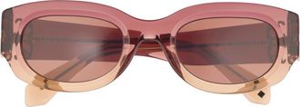 Off-white Palmer 52mm Gradient Cat Eye Sunglasses in Gradient Burgundynude at Nordstrom Rack