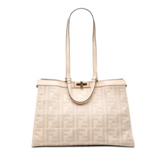 Fendi Pre-owned Fendi Zucca Embroidered Canvas Peekaboo X Tote 8BH374