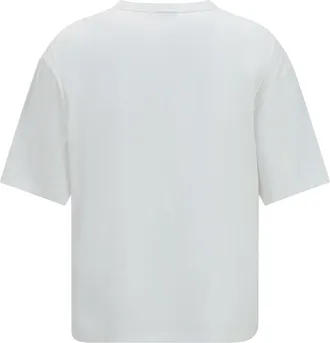 Kenzo Womens Tulip Cotton T-Shirt Off White T-Shirts And Polos