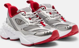 Christian Louboutin So Flo leather-trimmed sneakers