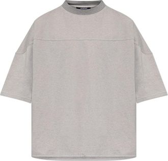 Jacquemus T-shirt met geborduurd logo - Heren - T-shirts - Grijs - 2XS - Katoen - Tops