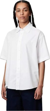 Carhartt Work in Progress W S/S Jaxon Shirt - Dames - Overhemden - Wit - XS - Katoen - Overhemden