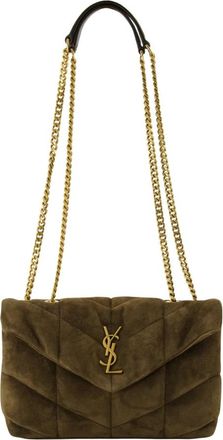 Saint Laurent Tassen, Dames, Bruin, ONE Size, Leer, Le Sac Loulou Puffer Toy