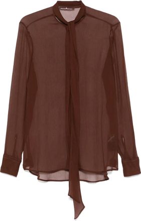 Ermanno Scervino Blusa in seta - Marrone