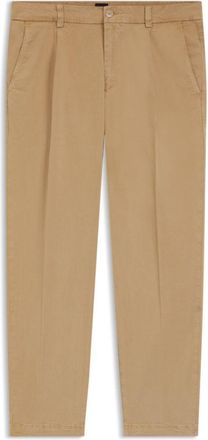 BOSS Tapered-fit drawstring pants in stretch-cotton twill
