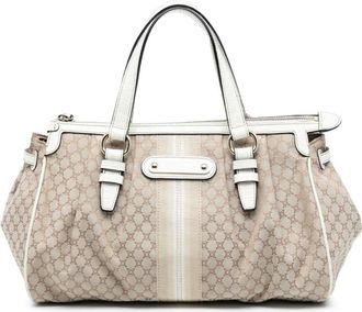 Celine Pre-owned Handbags, female, Brown, Size: ONE SIZE Pre-owned Vintage Macadam Canvas Satchel Handbag