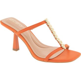 BCBGeneration Ratina Chain Trim Sandal in Russet Orange at Nordstrom Rack, Size 8.5