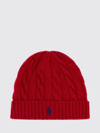 Polo Ralph Lauren Berretto in misto lana e cashmere con logo Pony a contrasto