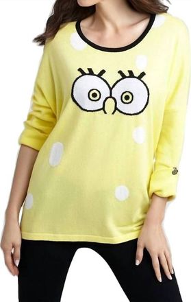 Angel Cartoon Graphic Sweater In Yellow/white
