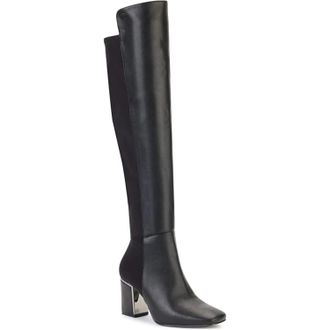 DKNY Cilli K3261335 Boots Black Square Toe Over-The-Knee RHS7499