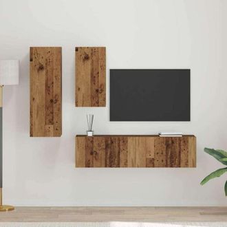 vidaXL Vidaxl - Set mobile tv 4 pcs Legno vecchio 30.5 x 30 x 90 cm