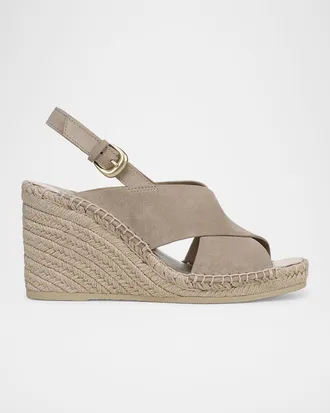 Vince Georgia Suede Espadrille Wedge Sandals