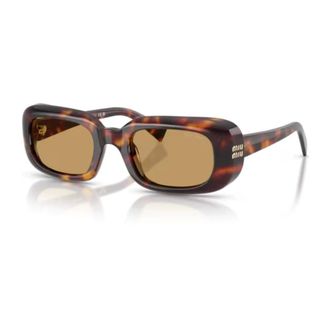 Miu Miu Mub13S Zonnebril - unisex - Accessoires - Bruin - Maat: ONE Size Polyamide