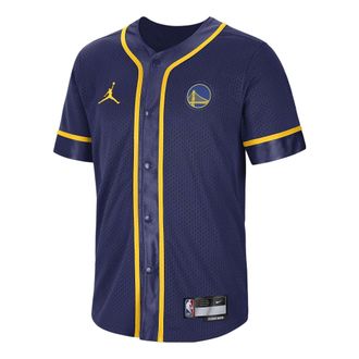 Nike Golden State Warriors Dri Fit Short Sleeve Shirt Blue Yellow DN9831-421