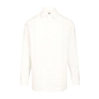 Paul Smith Overhemden, Heren, Wit, XL, Katoen, Gekreukte Katoenen Overhemd