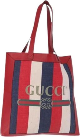 Gucci Pre-owned Vintage Canvas Tote Bag - Dames - Vintage Shopper - Veelkleurig - ONE Size - Vintage
