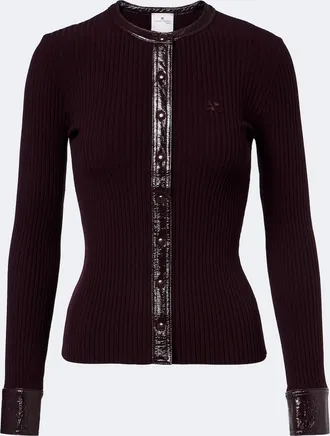 Courr&egrave;ges Courr&egrave;ges Ribbed-knit cardigan