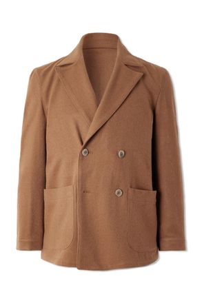 Stòffa Double-Breasted Camel Hair Blazer