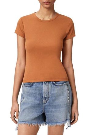 AllSaints Stevie Cotton T-Shirt in Pecan Brown at Nordstrom, Size X-Small