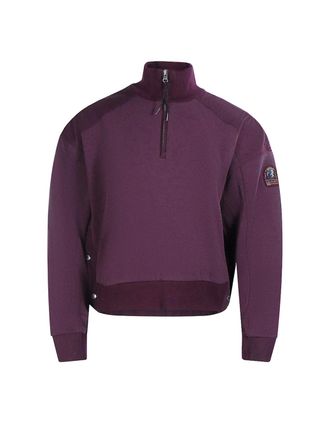 Parajumpers Womens Parajumpers Quarter Zip Turtleneck Fleece Purple Sweatshirt - Navy - Size: 10/8