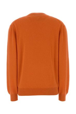 Fendi Womens Orange Stretch Cashmere Sweater Tangerine-26 Maglieria