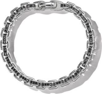 David Yurman sterling silver Box Chain bracelet (7.3mm) - men - Sterling Silver/Diamond - M