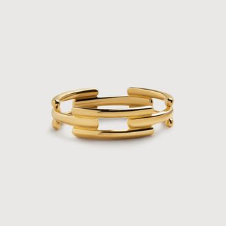 Monica Vinader Gold Signature Link Stacking Ring