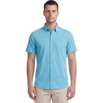 Lords of Harlech Mens Knit Shirt in Teal at Nordstrom, Size Xx-Large