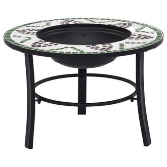 vidaXL Brasero De Mosaico Cer&aacute;mica Verde 68 Cm Vidaxl