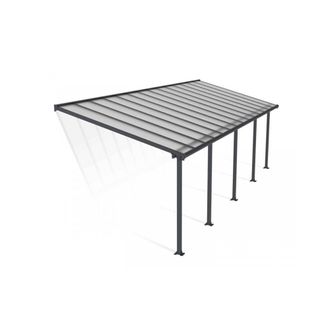 Palram Patio Cover Olympia 3 x 8.51 Clear - L860 x W300 x H305 cm - Grey