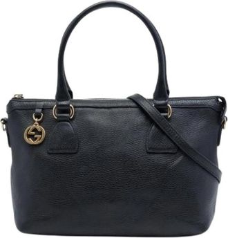 Gucci Pre-owned Charmy Satchel - Dames - Vintage Handtas - Zwart - ONE Size - Leer - Vintage