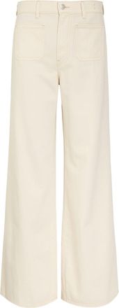 Veronica Beard Kasey Wide-leg Jeans - Ecru - 32 (W32 / UK14-16 / L)