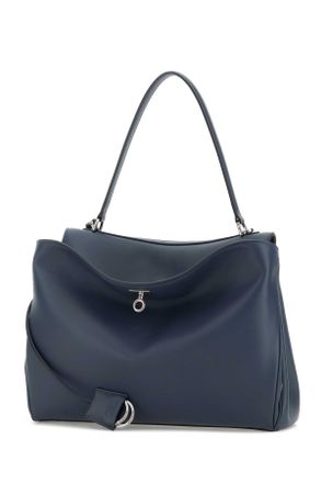 Balenciaga Womens Air Force Blue Leather Medium Rodeo Handbag Faded Dark T Domesticated Calf Le Borse A Mano Bag