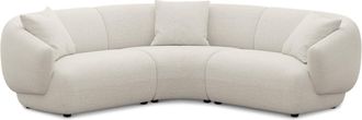Castlery Auburn Sectional Sofa Customized, Performance Classic Twill Cream, Spill Resistant, Modular for Sofas by Castlery