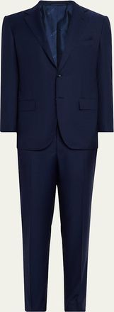 Kiton Mens Super 160s Tonal Micro-Stripe Suit
