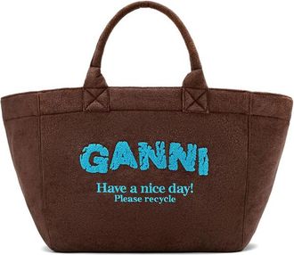 Ganni Logo-embroidered Reversibletote Bag