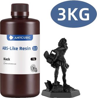 OEM Resina Para Impresi&oacute;n 3d, De Alta Resistencia, Baja Viscosidad, 3 Kg, Color Negro