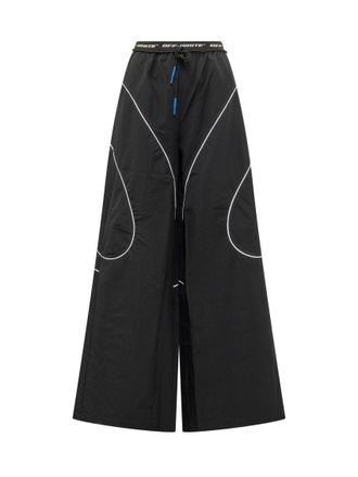 Off-white Black Loose Drawstring Pants