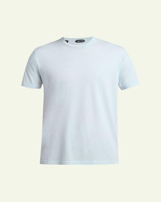 Tom Ford Mens Cotton and Silk Crewneck T-Shirt