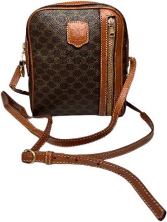 Celine Pre-owned Vintage Cross Body Bag - Dames - Vintage Schoudertas - Bruin - ONE Size - Leer - Vintage