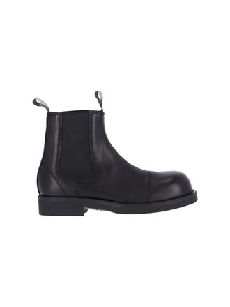 Maison Margiela Black Chelsea Biker Leather Boots