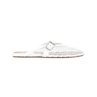 Alaia Mules van visnet - Dames - Slip ons - Wit - 39 EU - Leer - Schoenen