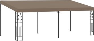 vidaXL Vidaxl - Cenador Con Montaje En La Pared Gris Taupe 6x3x2,5 M
