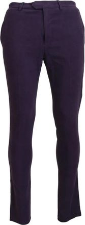 Bencivenga Slim-fit Broeken - Heren - Slim Fit Broeken - Paars - M - Katoen - Broeken