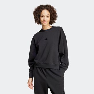 adidas Sweatshirt ADIDAS SPORTSWEAR W ALL SZN SWT, Damen, Gr. XXL, schwarz, Obermaterial: 70% Baumwolle, 30% Polyester, Rundhals, Sweatshirts Sweatshirt